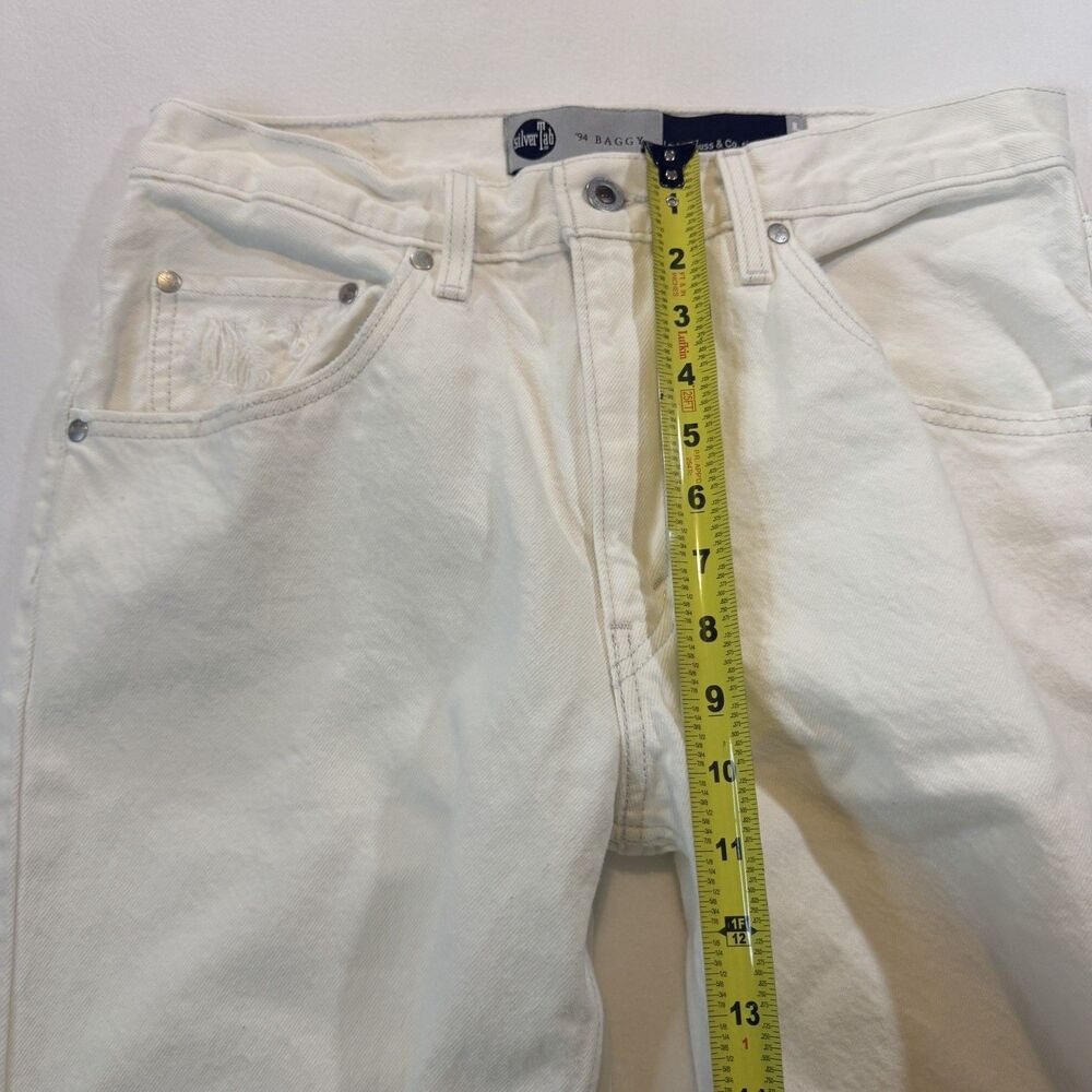Levi's SilverTab Jeans Women's 30x31 White '94 Baggy Distressed Y2K Straight Leg - Picture 7 of 12